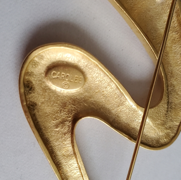 Vintage Carolee Gold-toned Pulled Spiral Brooch - Picture 5 of 6